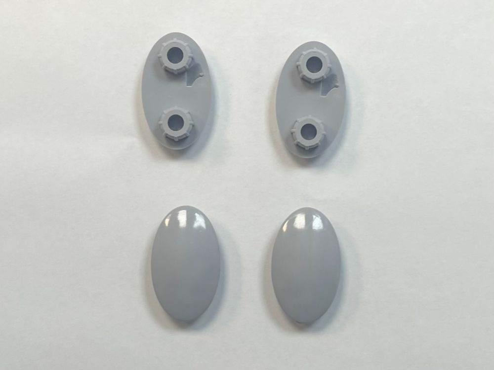 VILLEROY AND BOCH OVAL GREY BUFFERS 