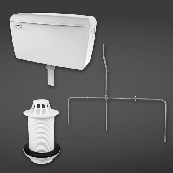 RAK Conc Urinal Auto Cistern 13.5L Set 3 Urinals CONURIPAK3 Bathroomsuites