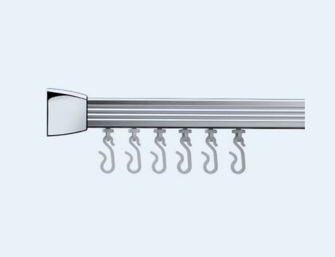 Croydex AD200141 Mod 800 Straight Rail Chrome Effect 1830mm