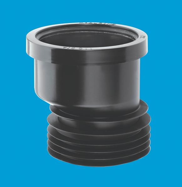 McAlpine DC1BL-OS Blk Drain Con O/Set 4in/100mm