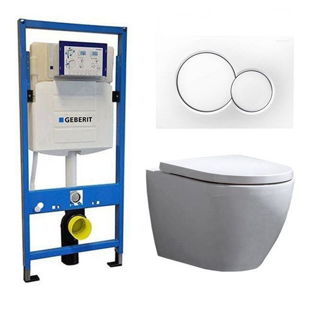 Geberit Toilet Set UP 320 Beauti Rimfree Softclose Quick Release Toilet Seat Sigma 01 DC3668
