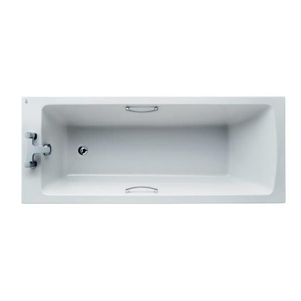 Ideal Standard  Tempo Arc 170 x 70cm rectangular bath with grips - no tapholes  E155801