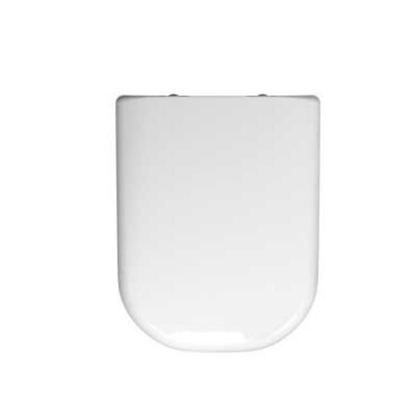 Twyford E500 round toilet seat with top fix standard hinge White E57861WH
