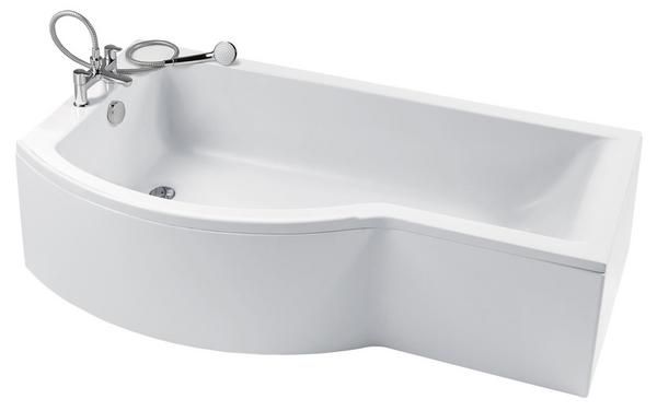 Ideal Standard Concept 170 x 90cm shower bath - no tapholes - left hand E731601