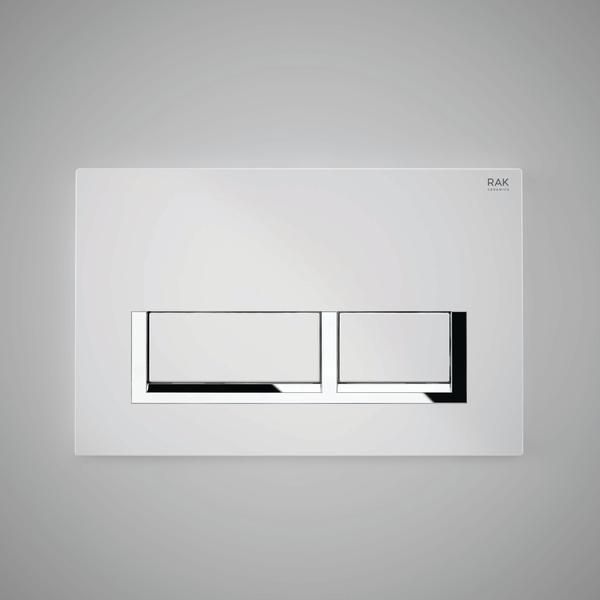 RAK Ecofix White Fp With Polished Cp Surrounding R FS04RAKWHRE8C Bathroomsuites