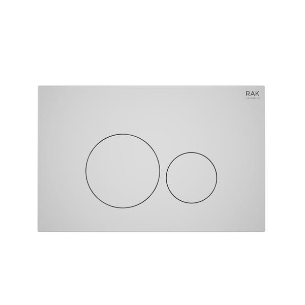 RAK Ecofix Matt White Fp With Round Push Plates FSRAKPPL003500 Bathroomsuites