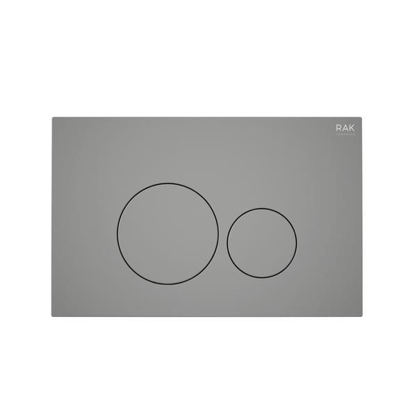 RAK Ecofix Matt Grey Fp With Round Push Plates FSRAKPPL003503 Bathroomsuites