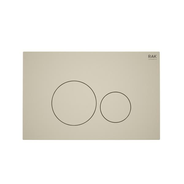 RAK Ecofix Matt Greige Fp With Round Push Plates FSRAKPPL003505 Bathroomsuites