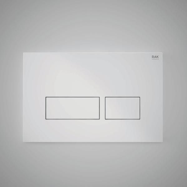 RAK Ecofix White Fp With Rectangular Push Plates FSRAKPPL006 Bathroomsuites