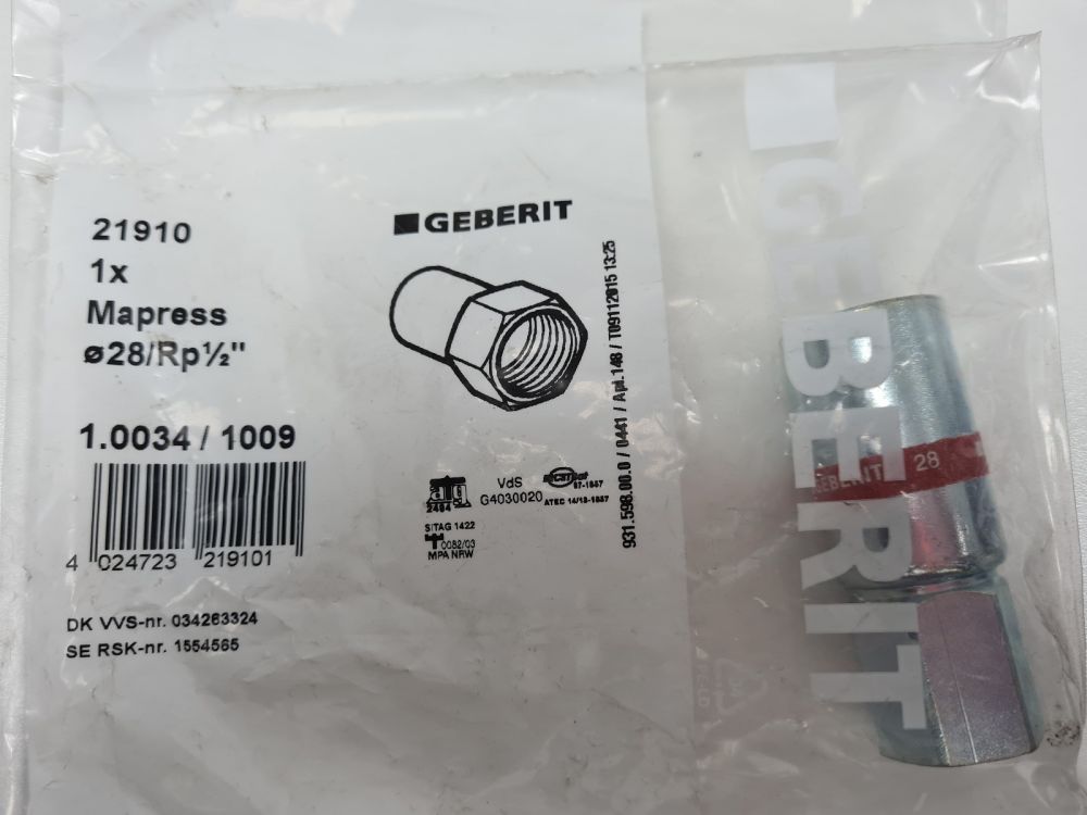 Geberit 21910 Mapress 1.0034/1009
