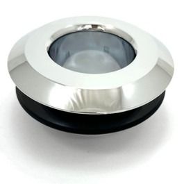Geberit flange with slip ring for bathtub drain with pressure switch PushControl bright chrome-plated 241.713.21.1