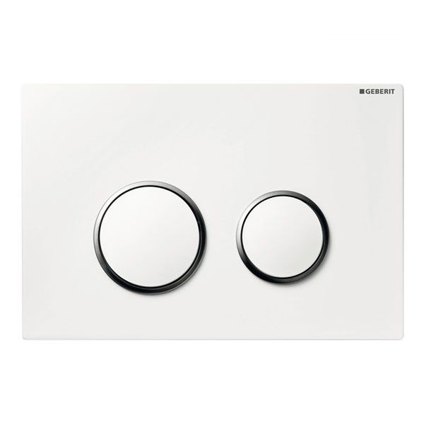 Geberit Sigma20 Dual Flush Plate, White Gloss Chrome 115.882.KJ.1 