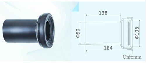 Grohe Waste Straight Pipe 90mm for Concealed Cistern & Wall Hung