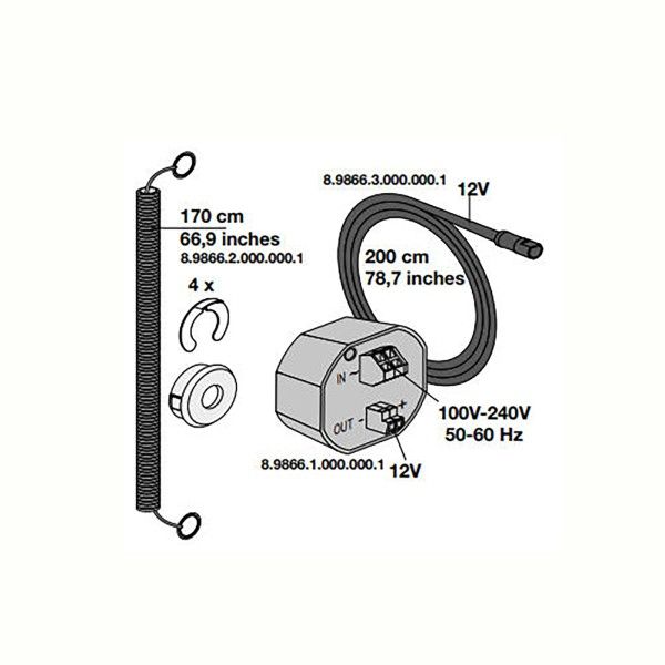 Laufen Concealed Power supply for AW3 and AW4 flush plates -8986600000001