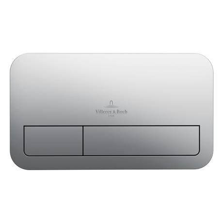 Villeroy and Boch ViConnect Brushed Chrome Dual Flush Plate - 92249069