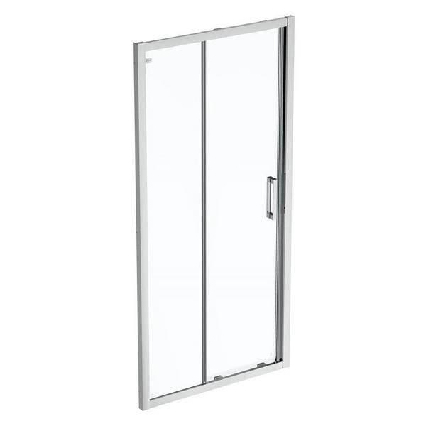Ideal Standard  Connect 2 1000mm slider door with Idealclean clear glass - bright silver finish  K9394EO