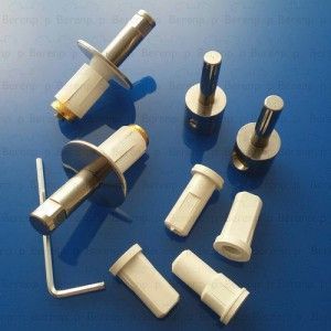 Keramag Flow 598055000 Set of 2 hinges for toilet seat chrome STANDARD CLOSE