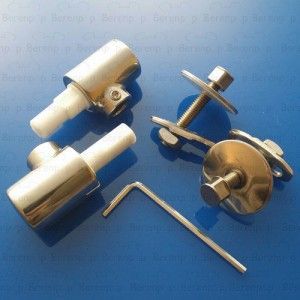 Keramag Vitelle - Vivano 598153000 Set of 2 hinges for toilet seat chrome Soft Close