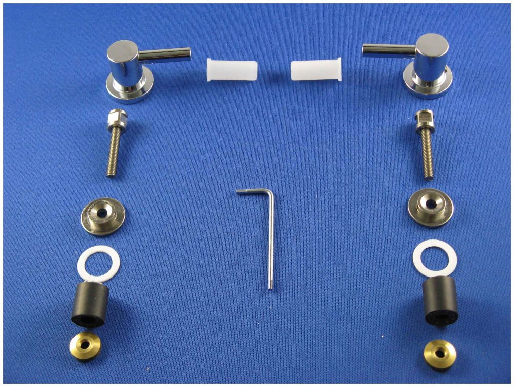 Keramag 500 by Citterio 598130000 set of 2 hinges for toilet seat chrome