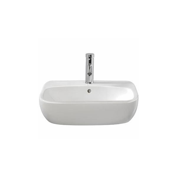 Twyford 550 x 445mm semi recessed washbasin, 1 tap hole MD4621WH