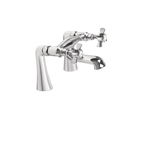 Nabis Regal deck mounted bath filler tap Pillar 090404 hot 090403 cold