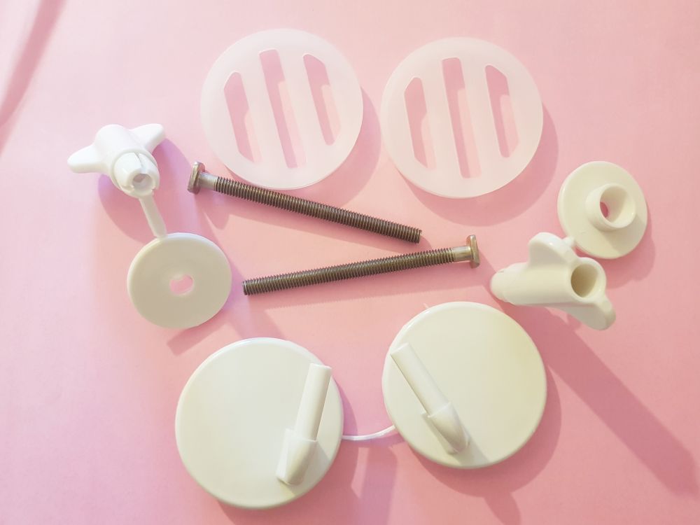 Jacob Delafon replacement nylon Toilet seat Hinges 1240101