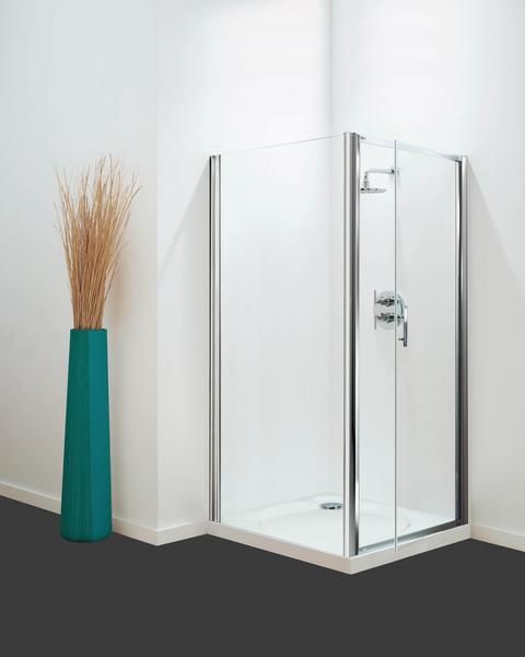 OPTIMA SIDE PANEL 900MM PLAIN GLASS  CHR OSP390CUC