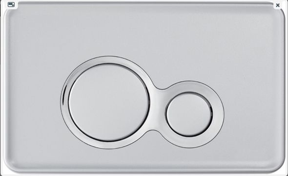 OTTO Control Plate, White frame/button- Chrome ring