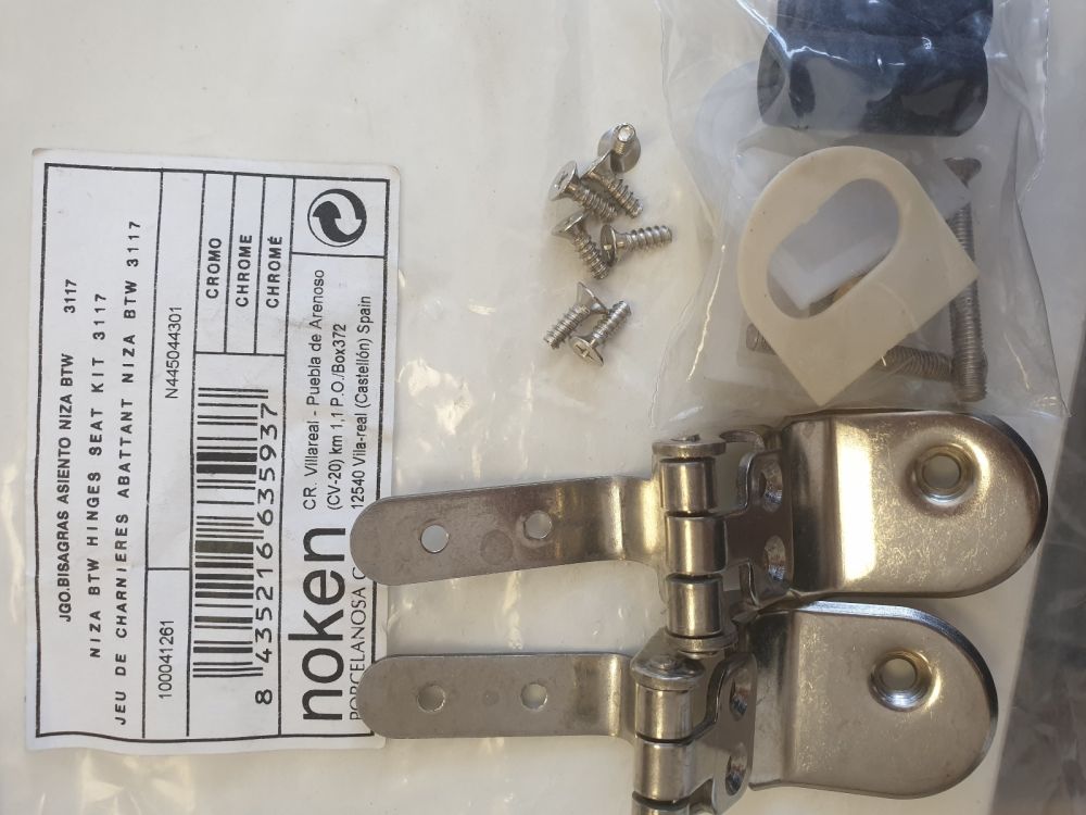Porcelanosa Niza toilet seat hinges 100041261  N445044301