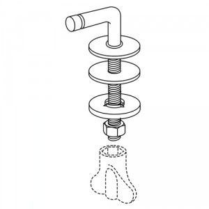 Pressalit BD6999 D Objecta set of hard chrome hinges