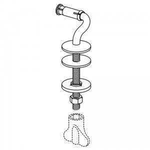 Pressalit BL2P999 Objecta set of hard chrome hinges