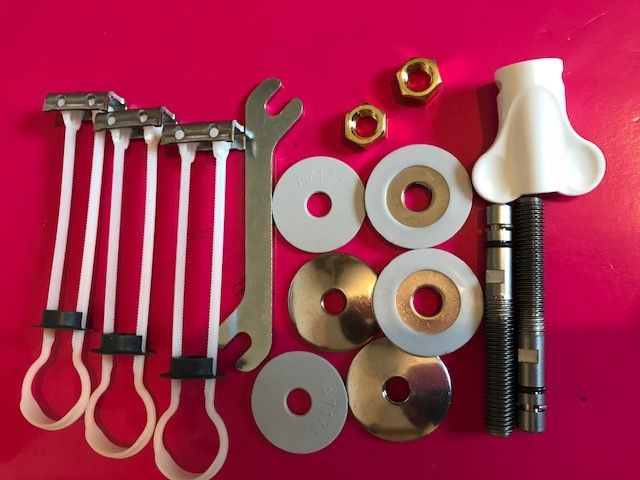 Pressalit D98999 Plan set of hard chrome Toilet Seat hinges