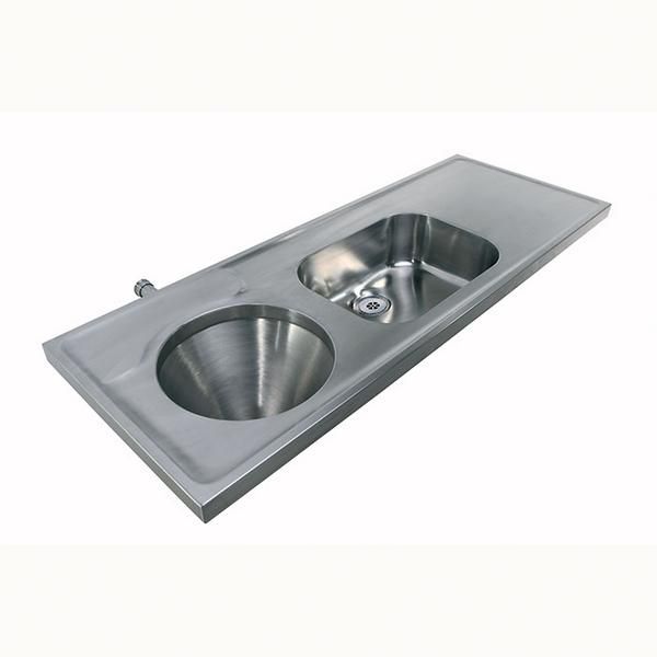Twyford.Right.hand.drainer,.back.inlet.including.waste.PS8108SS..
