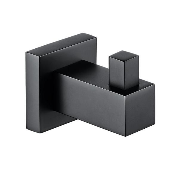 RAK Cubis Robe Hook In Black RAKCUB9909B Bathroomsuites