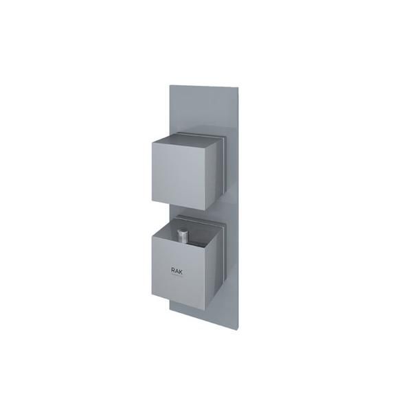 RAK Feeling Sq Single Outlet Therm Shwr Valve RAKFSV1503S Bathroomsuites