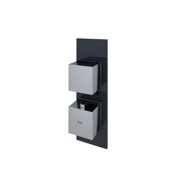 RAK Feeling Sq Single Outlet Therm Shwr Valve RAKFSV1504S Bathroomsuites
