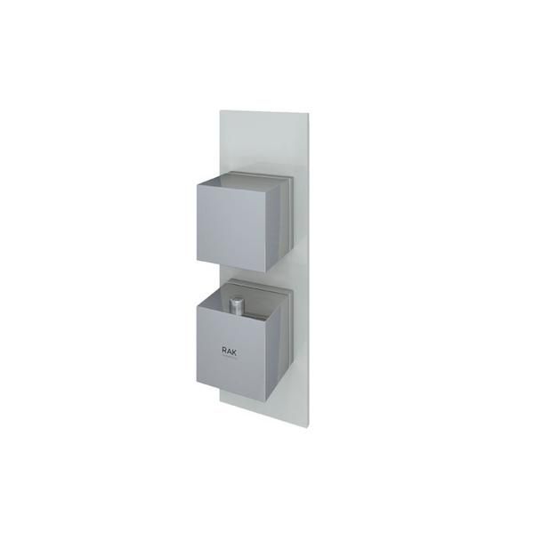 RAK Feeling Sq Single Outlet Therm Shwr Valve RAKFSV1505S Bathroomsuites