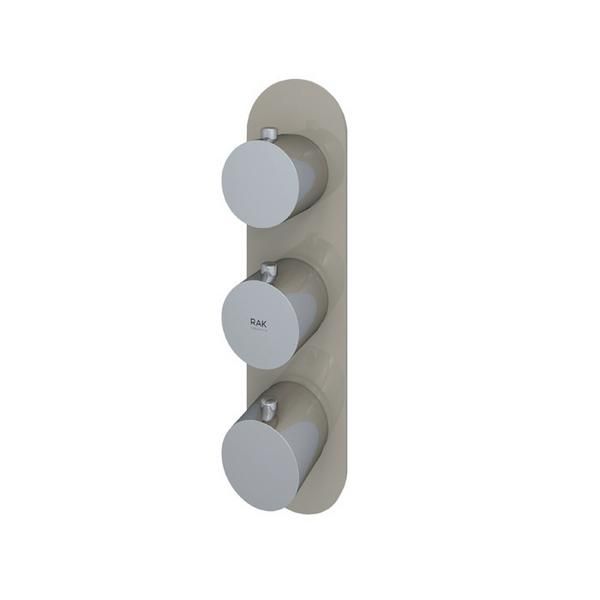 RAK Feeling Round Dual Outlet Therm Shwr Valve RAKFSV2514R Bathroomsuites
