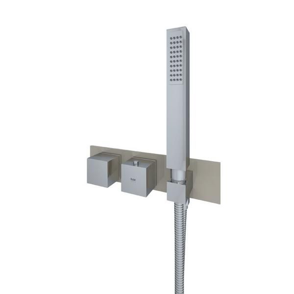 RAK Feeling Sq Dual Outlet Therm Conc Shwr Valve RAKFSV2514SHS Bathroomsuites