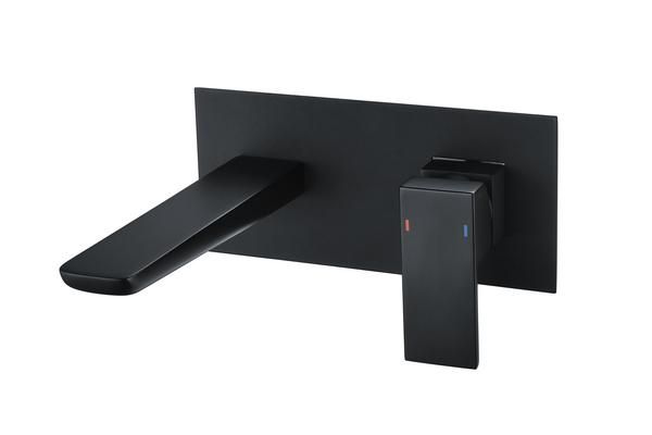RAK Moon Wm Bsn Mxr With Back Plate In Black RAKMOO3007B Bathroomsuites