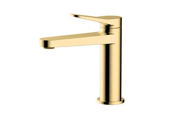 RAK Petit Round Standard Bsn Mxr In Brush Gold RAKPER3001G Bathroomsuites