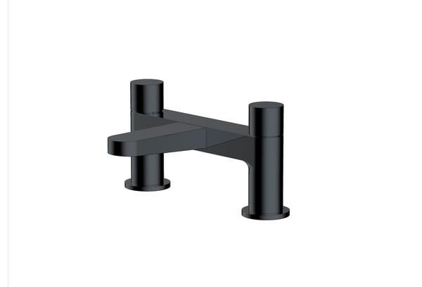 RAK Petit Round Deck Bath Filler In Matt Black RAKPER3004B Bathroomsuites