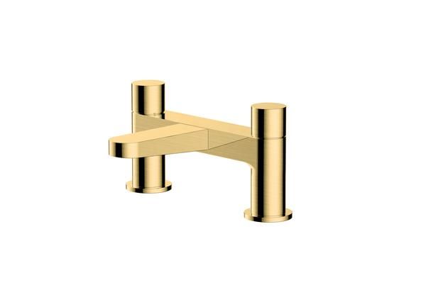 RAK Petit Round Deck Bath Filler In Brush Gold RAKPER3004G Bathroomsuites