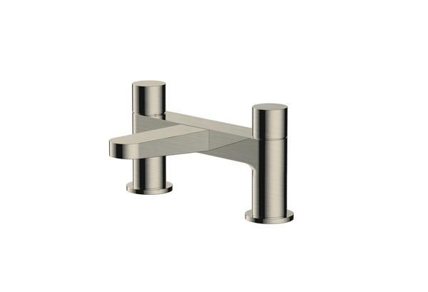 RAK Petit Round Deck Bath Filler In Brushed Nickel RAKPER3004N Bathroomsuites