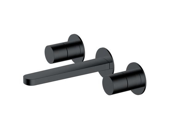 RAK Petit Round Wm 3 Hole Bsn Mxr In Matt Black RAKPER3010B Bathroomsuites