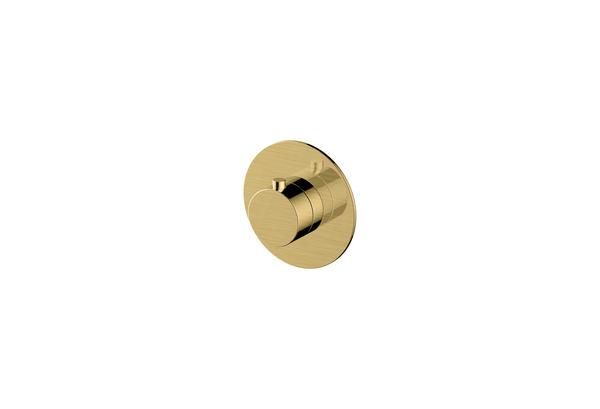 RAK Petit Round Conc Therm Valve Brush Gold RAKPER3024G Bathroomsuites