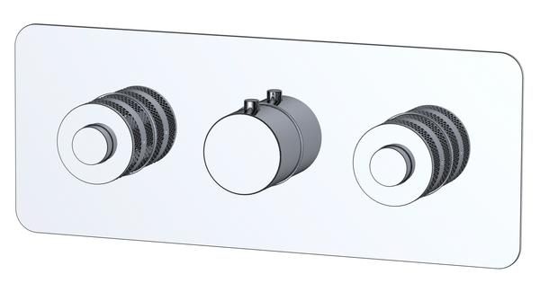 RAK Prima Tech Dual Outlet Conc Therm Shwr Valve RAKPRT3022 Bathroomsuites