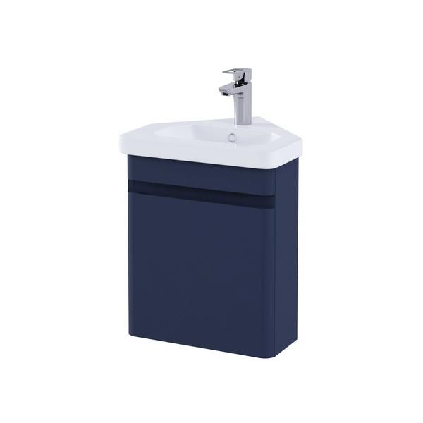RAK Resort 450 Corner Bsn Unit In Matt Denim Blue RAKRSTWBC45604 Bathroomsuites