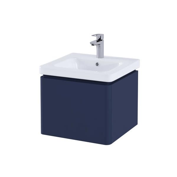 RAK Resort 550 Single Draw Bsn Unit Mat Denim Blue RAKRSTWBU55604 Bathroomsuites