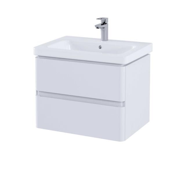 RAK Resort 650 Double Draw Bsn Unit In Matt White RAKRSTWBU65600 Bathroomsuites